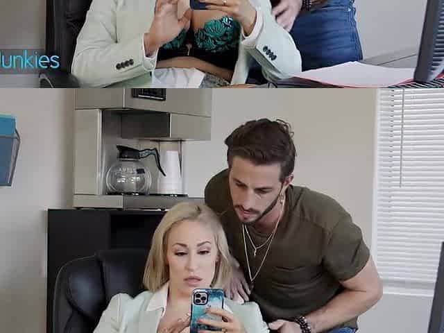 REALITYJUNKIES - Office Queen With Handsome Curves Finds Private Perks With Attractive Employee
