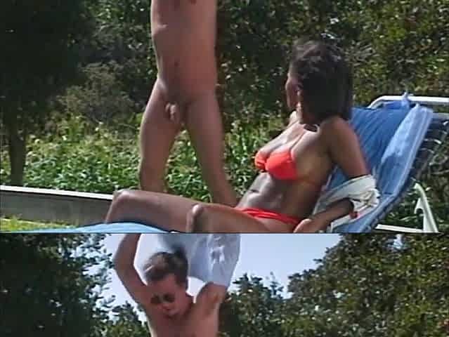 Jeannie Pepper Screws Some White Penis by the Pool and Gets a Sexy Load Over Her Very Fine Butt!