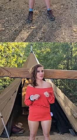 Solo eurobabe masturbating outdoors