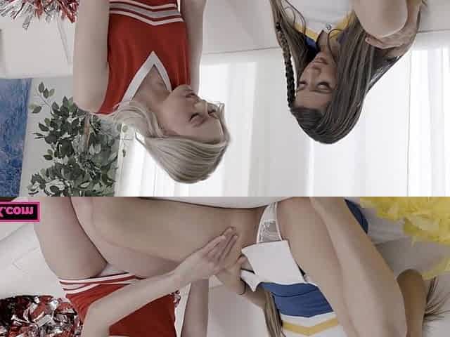 CUTIE BEAUTY XXX - Cheerleaders Amber Moore & Nina Nieves Stretch Every Other Out