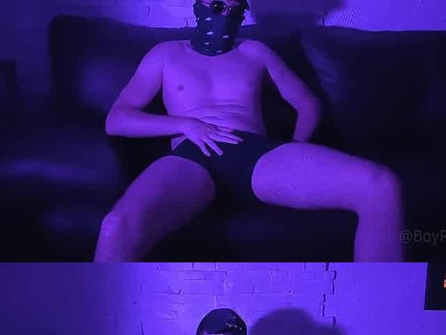 Horny boy pounds his cock hard