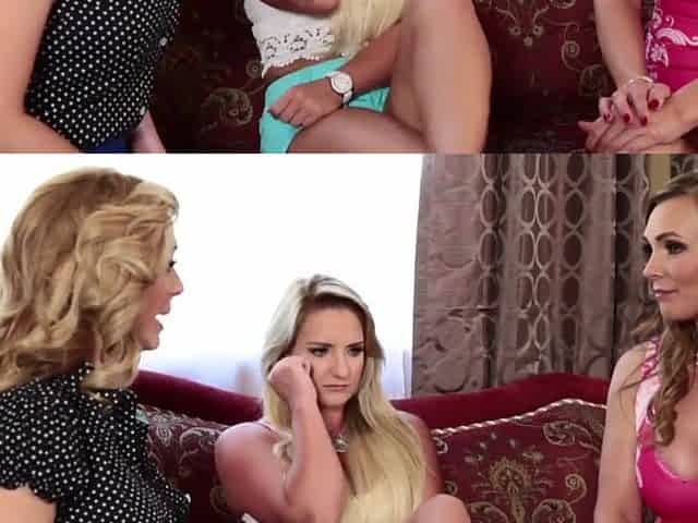 Tanya & Cherie And Cali lesbian threesome sex