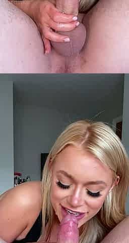 Amateur Blonde Blowjob CIM