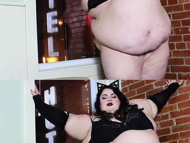 Horny Fat BBW Ex GF masturbating while watching some porn