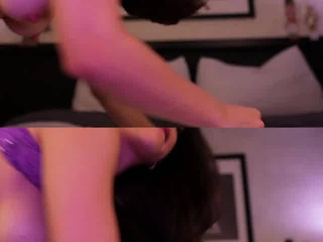 Brunette solo darling masturbating at home