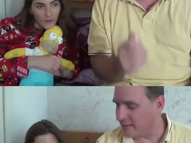 Shy babe with big tits enjoying her new owner of an apartment