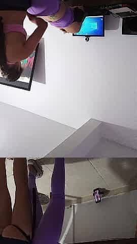 Lesbian babes screwing with thong-on in the living room of the abode