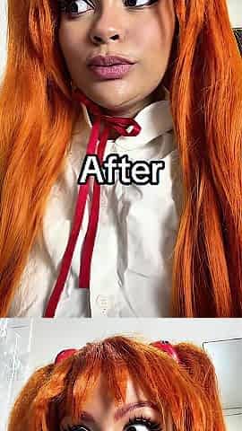 Asuka Cosplay Fart & Burp Compilation Plugsuit and School Uniform Fat Black