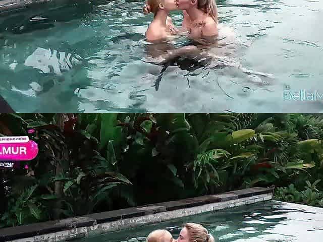 Pool cleaner was fortunate to bang 2 blond tourists