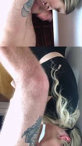 Sexy amateur blonde blowjob amp cumshot HD