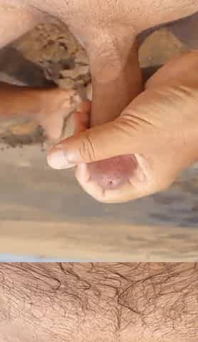 Ladysilva Masturbating on the Beach with Her Hot Cock