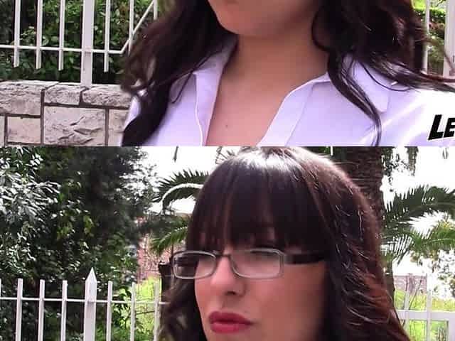 Spanish cutie with large butt banged on TV set