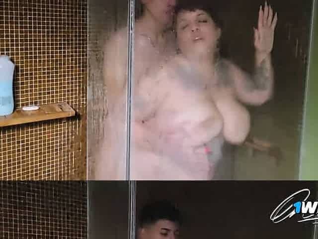 Stepmom catches me in the shower and nails me for a 3some with Ailudulcecaramelo - astounding molten XXX!
