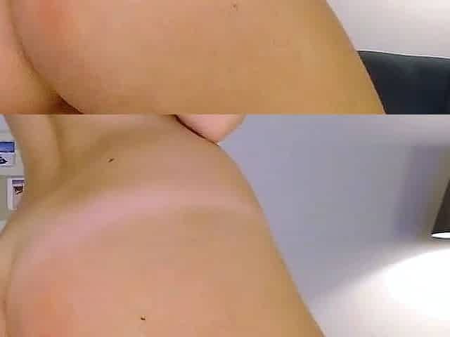 Close up with teen pussy pleased with dildo and vibrator