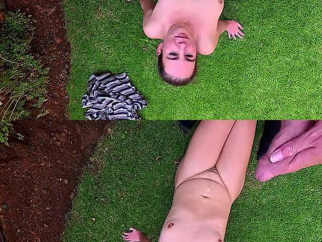 POV pissing on petite boobs cutie compilation