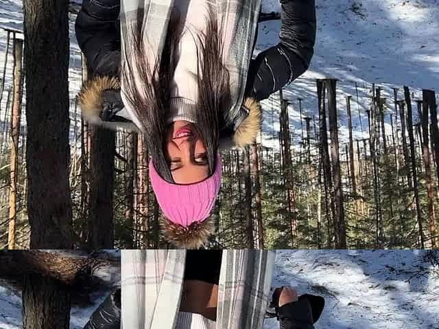 A girl got lost in the forest and met a forester, thanking