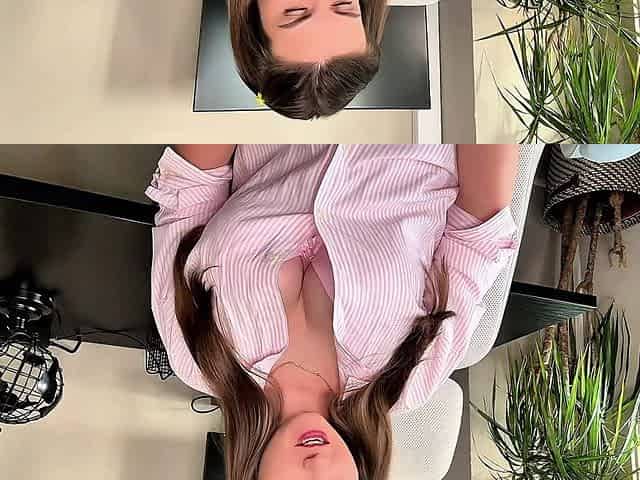 Busy Stepmother Was Caught in Office by Her Seductive Boss