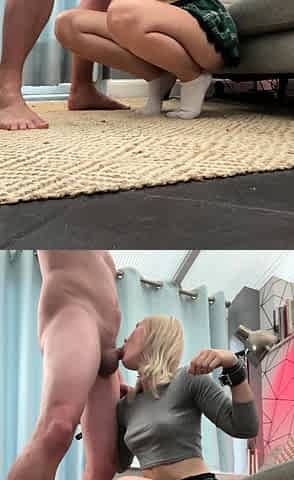 Amateur Blonde Blowjob CIM