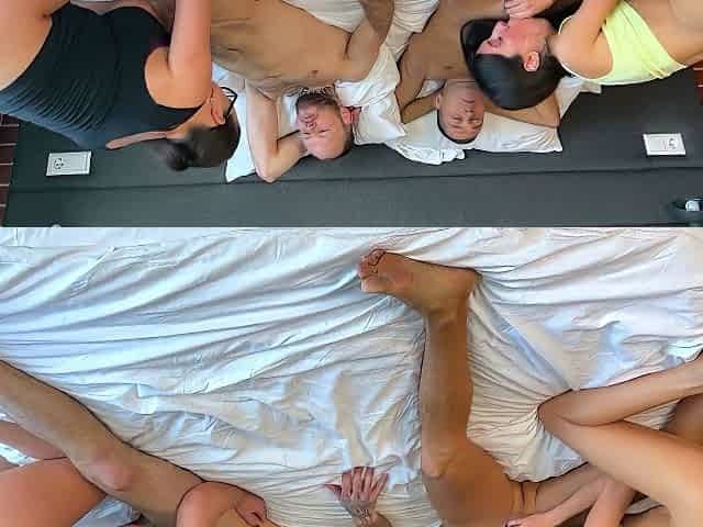 After Sexy Foursome Sex, My Stepmom Licks My Snatch!