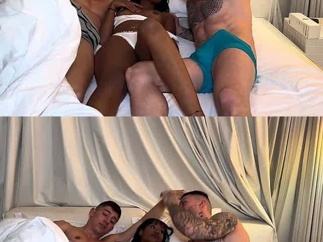 Double Penetration and Creampie for a Very Flexible Ebony -