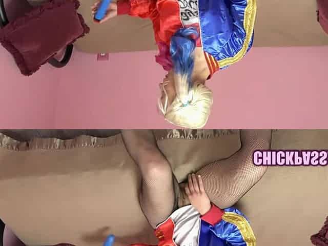 ChickPass - Nicci Taylor is dressed as Harley Quinn for some solo fun