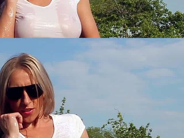 Blonde MILF with Big Boobs Playing Cam Free Porn