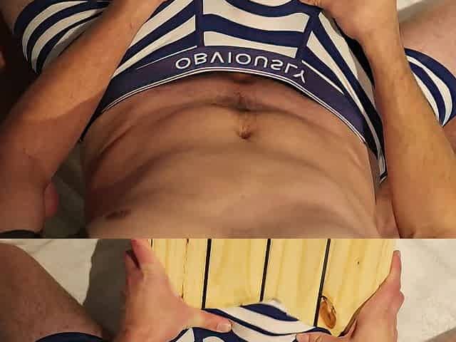 literally BANGING my SOFT UNDERCLOTHING (bulge pouch)