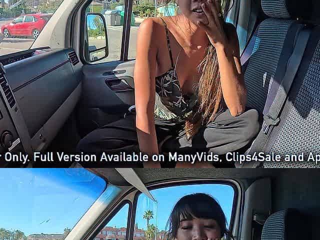 Risky Buttplug Public Defiance in Car