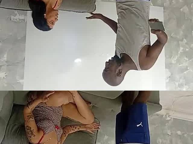 Loan shark collects debt from spouse and wife pays with her vagina in the hair until loan shark cums