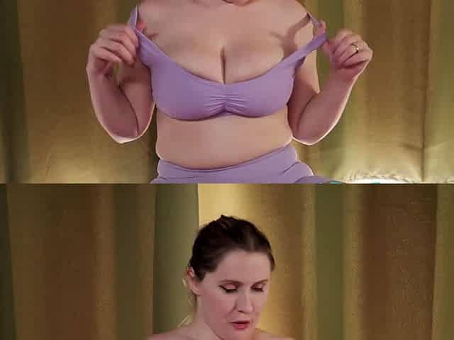 Busty Emma Shay performs nude Yoga and Masturbates