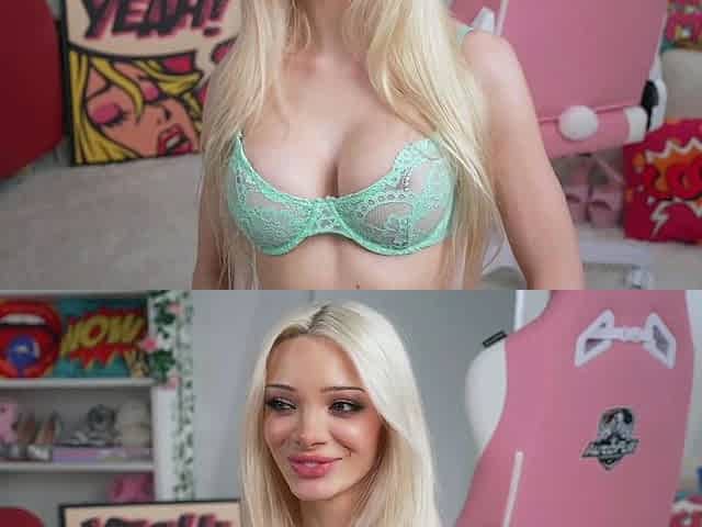 European blonde solo masturbating