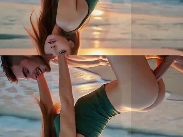 Ai generated Annabell at beach v2