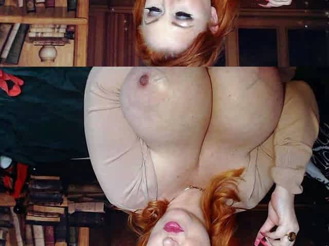 Great Big Boobs On Masturbating Redhead