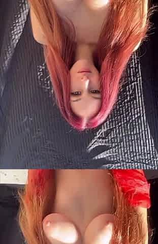 italian Large titties mother I'd like to fuck Artemisia Love lengthy hair fetish outdoor smokin' a cigarette