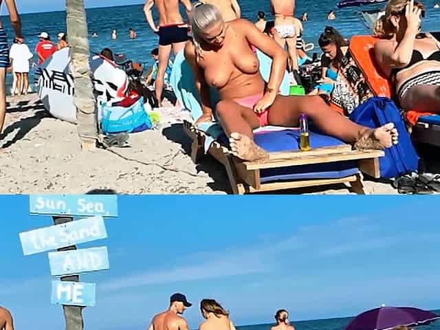 Amateur Hot Topless Bikini Girls Spied By Voyeur At Beach
