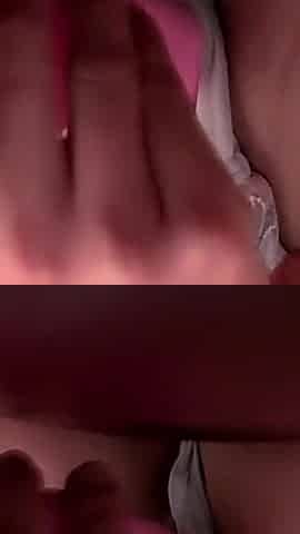 Horny Teen Masturbates with a Toy While a Dude Fucks Her Mouth and Shaved Pussy