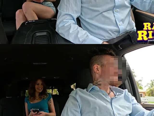 Cute Excited College Redhead With Ass Plug Masturbates And Blows Car Driver For Free Ride