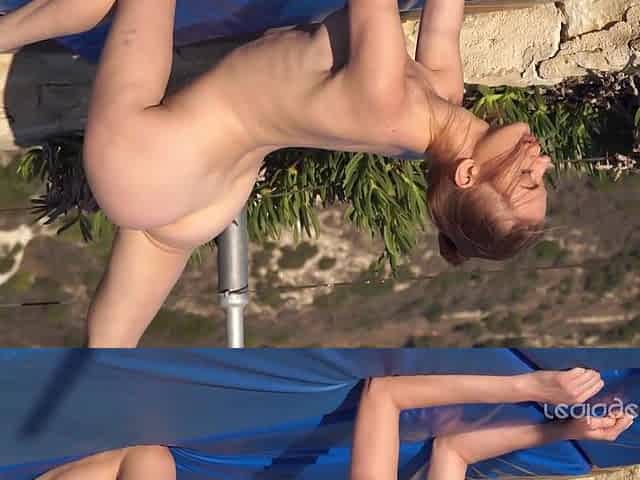 Cute Babe Merry Pie Becomes Vety Horny Doing Her Morning Exercises Outdoors