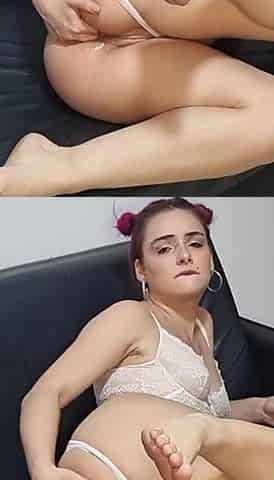 Pregnant Slut Masturbates with a Plug in Her Asshole
