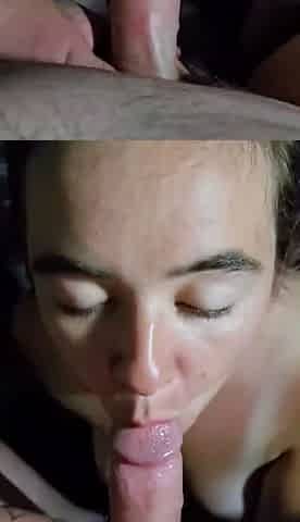 Bj and pussy fuck facial