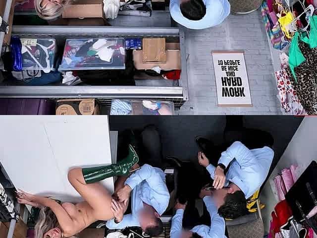 Luna Luxes Shoplift Gangbang