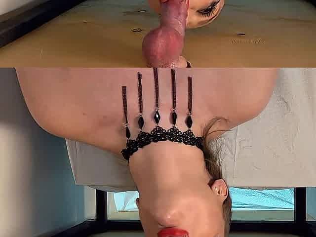 Sucking a ramrod on a milking table