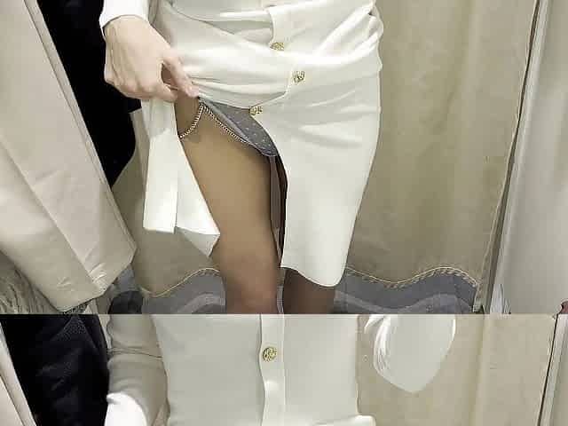 Public banging in the fitting room, oh my god I got caught super hawt twat