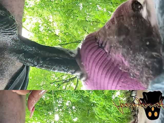 Therapeutic mouth session in nature.