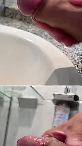 I masturbate and cum in hotel washroom