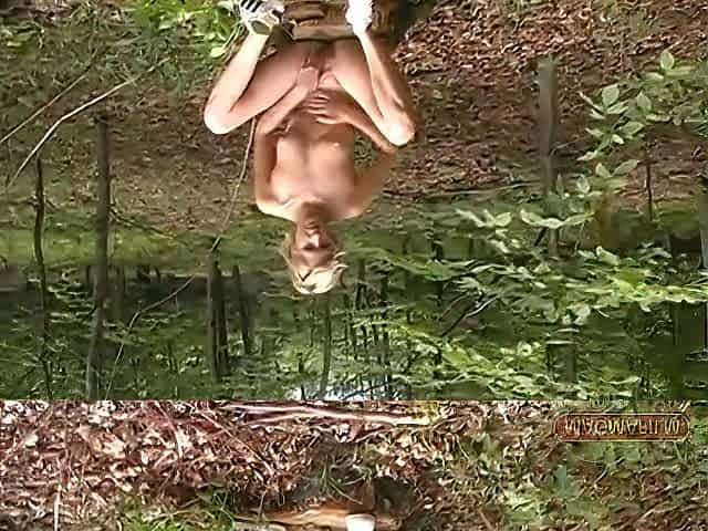 German Blonde Teenage 18+ Girl With Short Hair Gets Fucked Outdoors