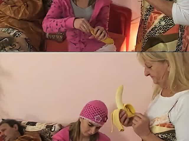 Old pig bangs a hawt teen with his wife watching