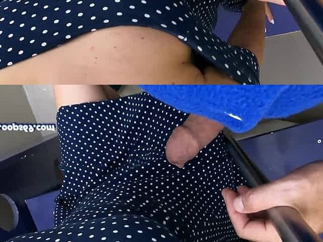 Love to Offer Blowjob to Strangers! - Gropped and Flash Dick in Train