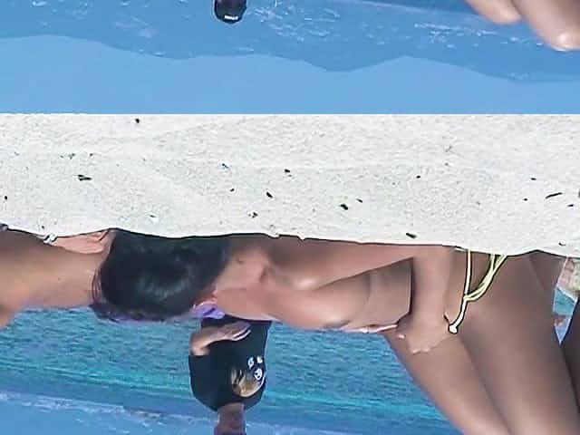 Beautiful fresh faced teen plays at the beach nude