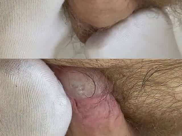 White socks footjob with ejaculation and closeup POV